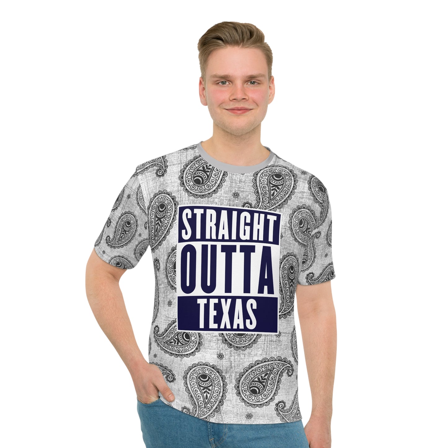 White Straight Outta Texas T-Shirt