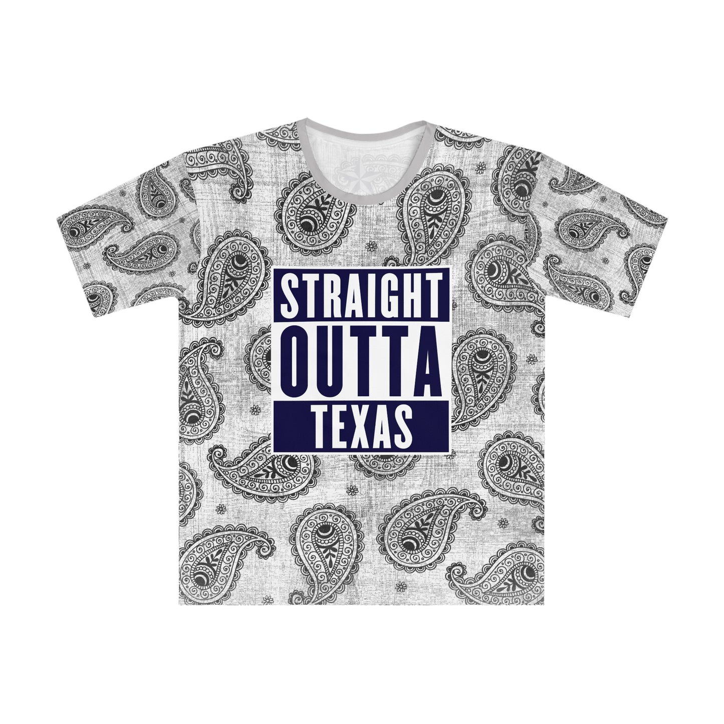 White Straight Outta Texas T-Shirt
