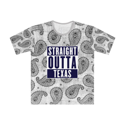 White Straight Outta Texas T-Shirt